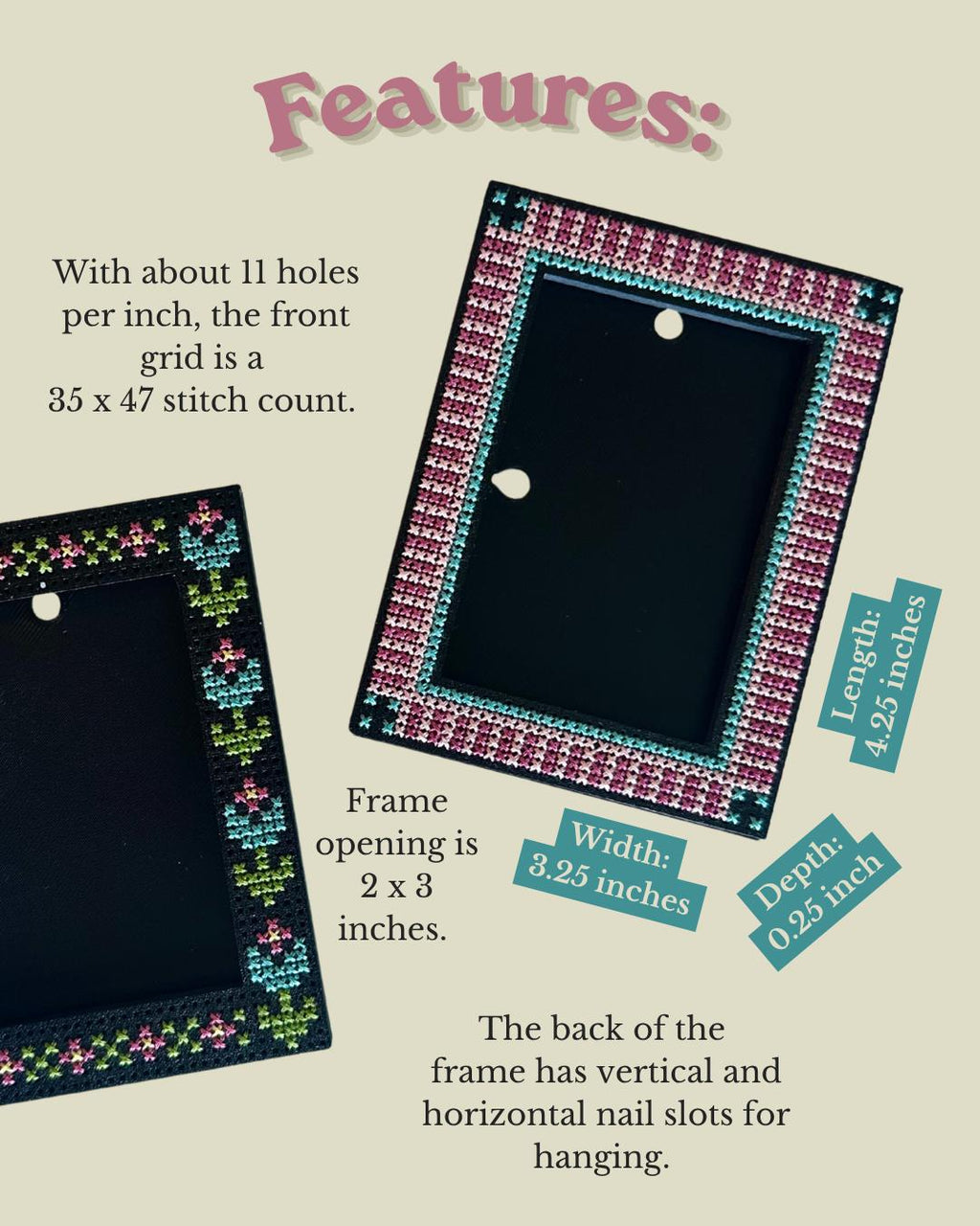 Stitchable Mini Frame - Set of Two