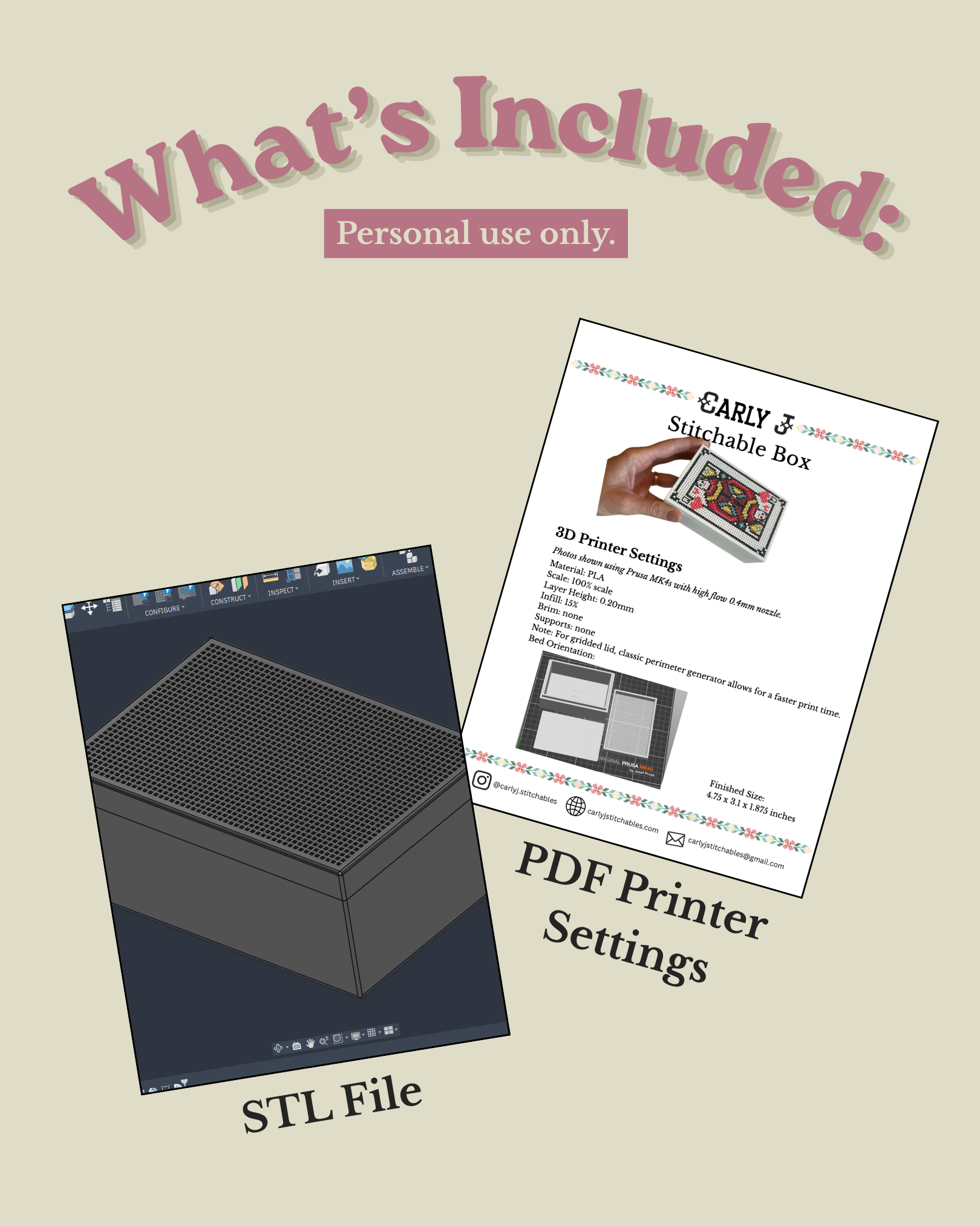 Stitchable Box - STL Download - Personal Use