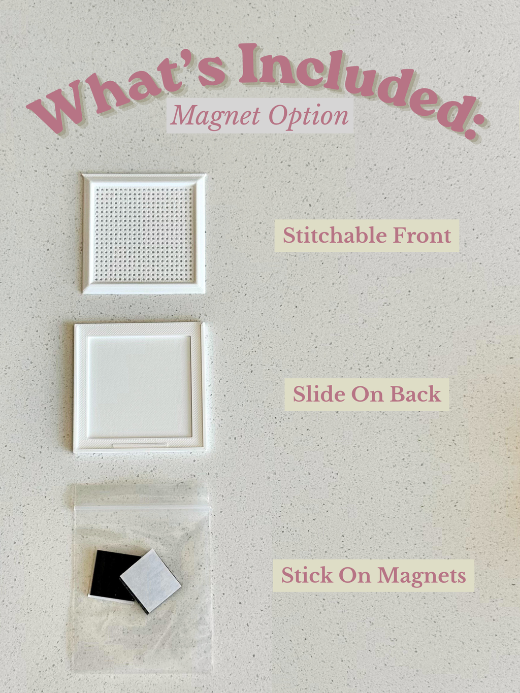 Stitchable Tiny Frame - Keychain - Magnet