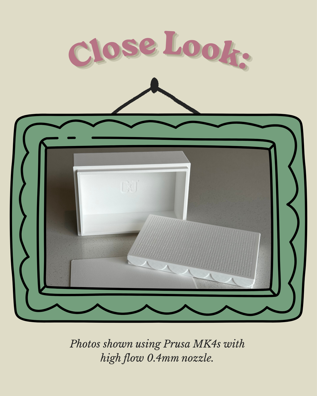 Stitchable Scallop Box - STL Download - Personal Use