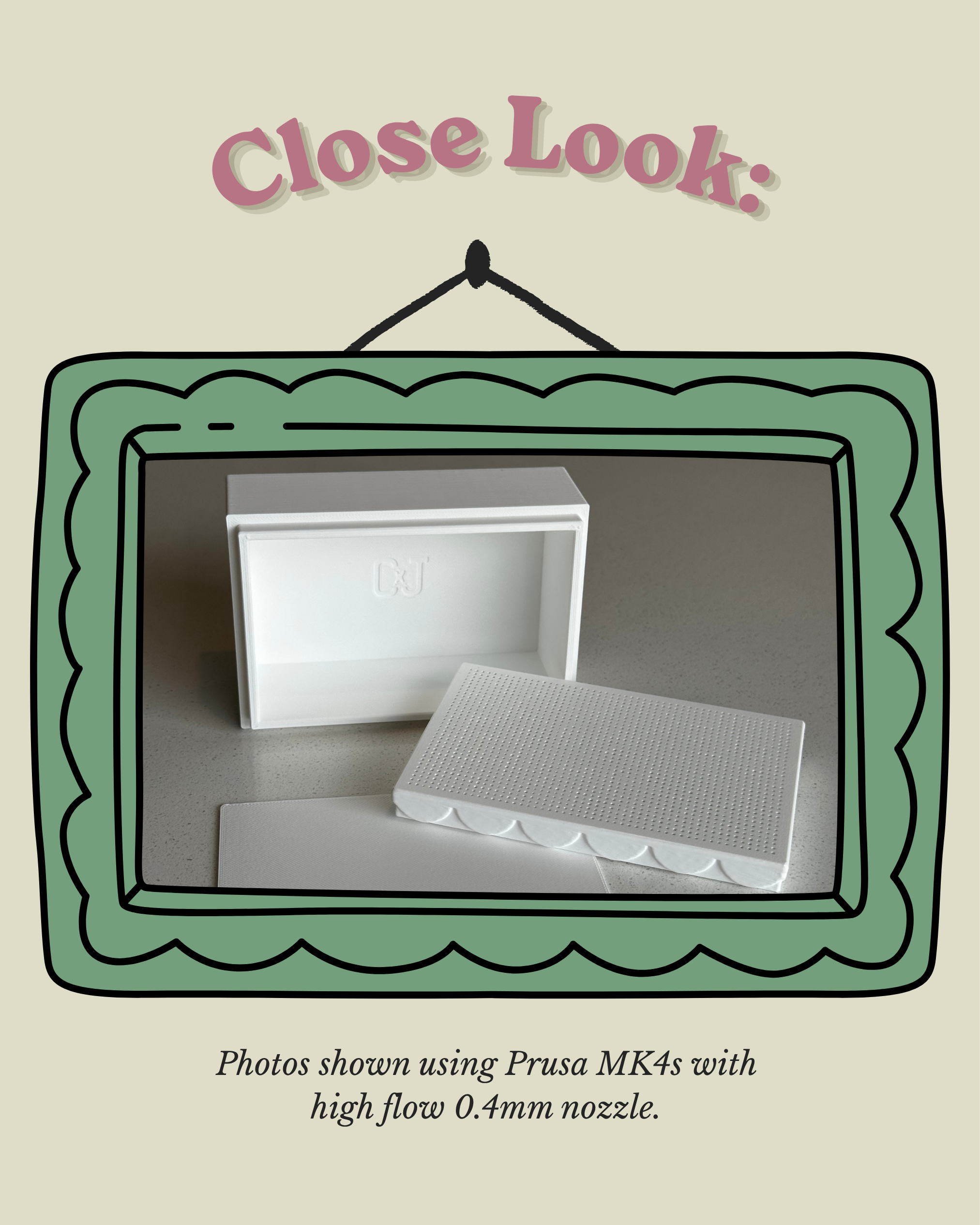 Stitchable Scallop Box - STL Download - Personal Use