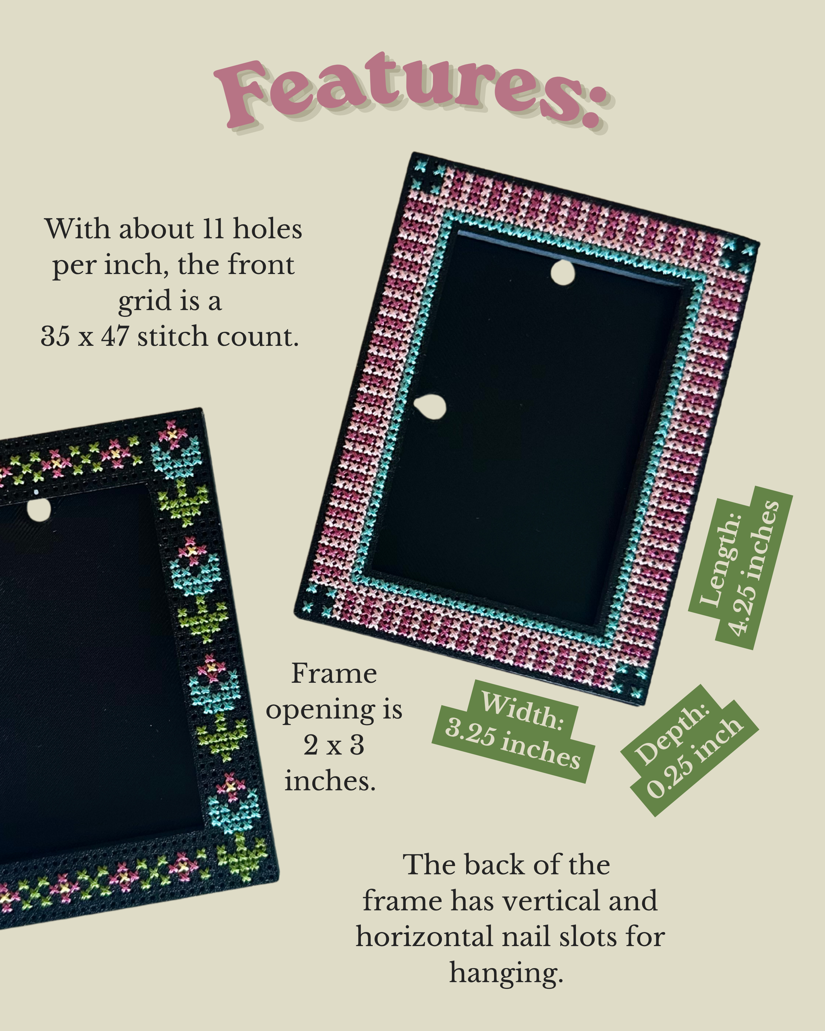 Stitchable Mini Frame - 3D Print Download - Personal Use