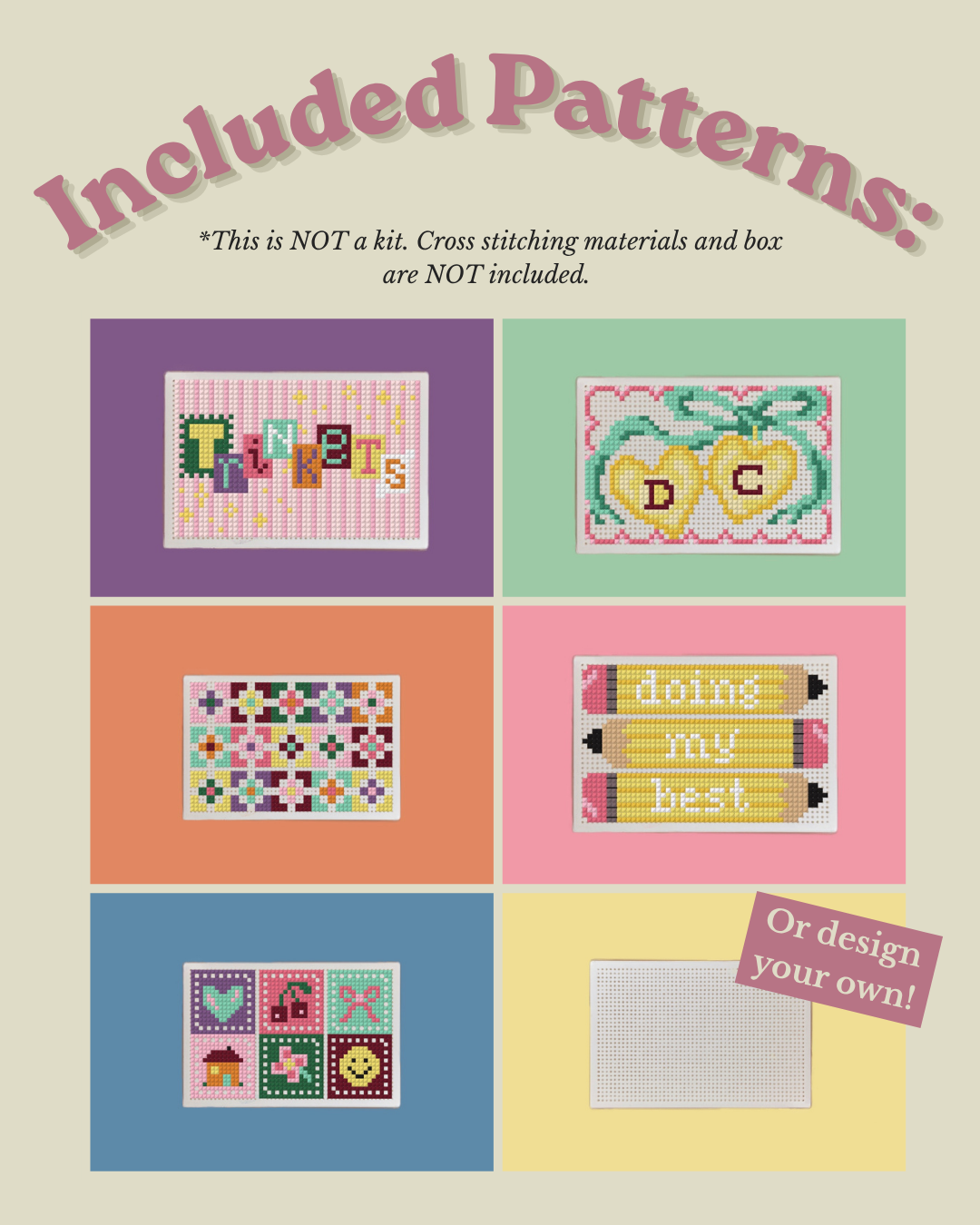 Patterns for Stitchable Card Game Box - Digital Download
