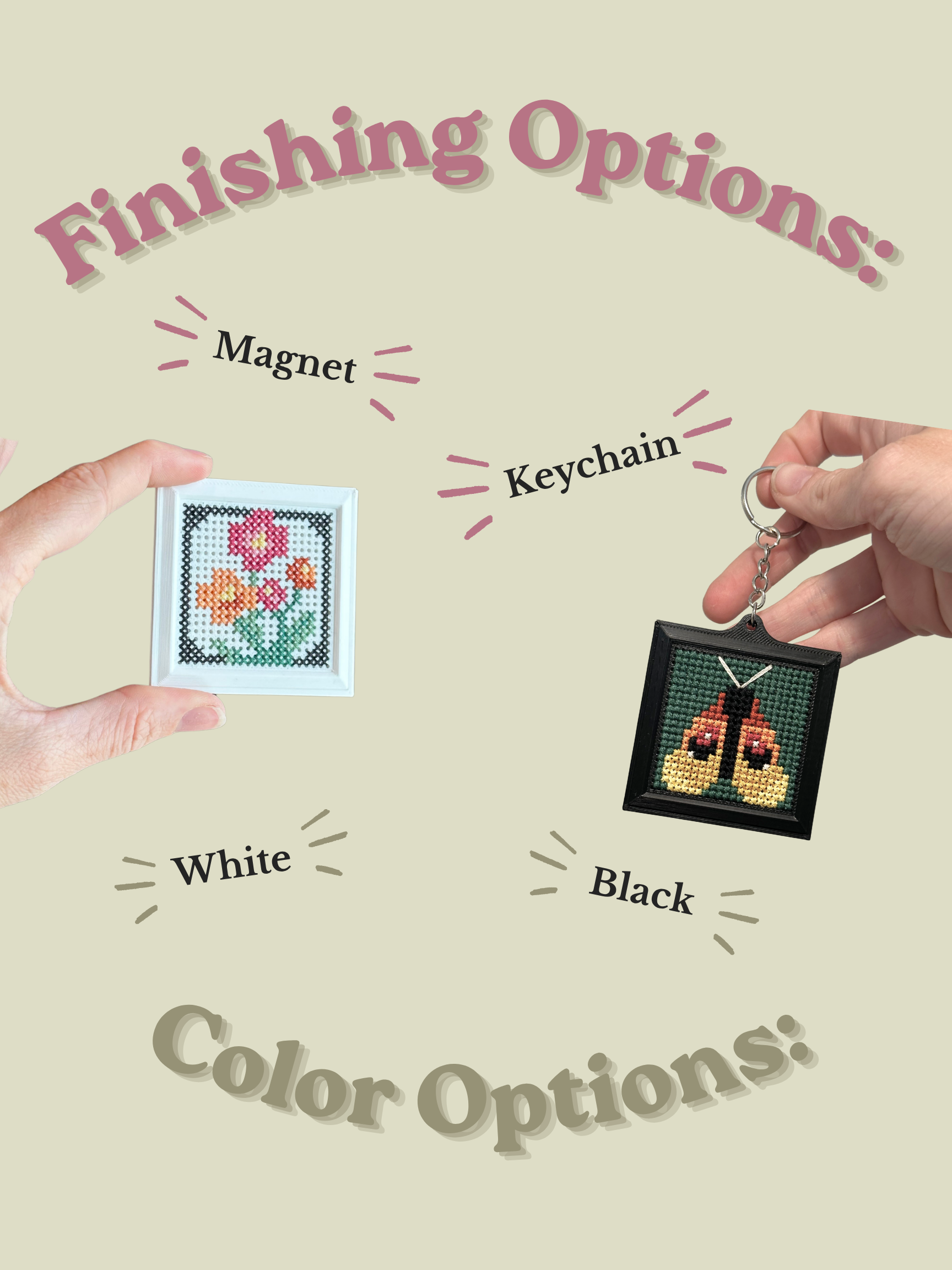 Stitchable Tiny Frame - Keychain - Magnet