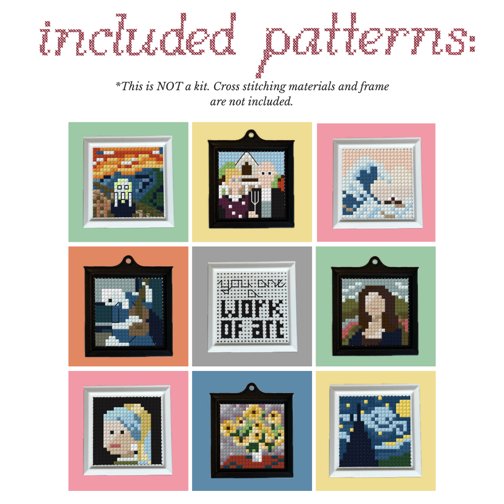 Tiny Works of Art - Cross Stitch Patterns - Digital Download