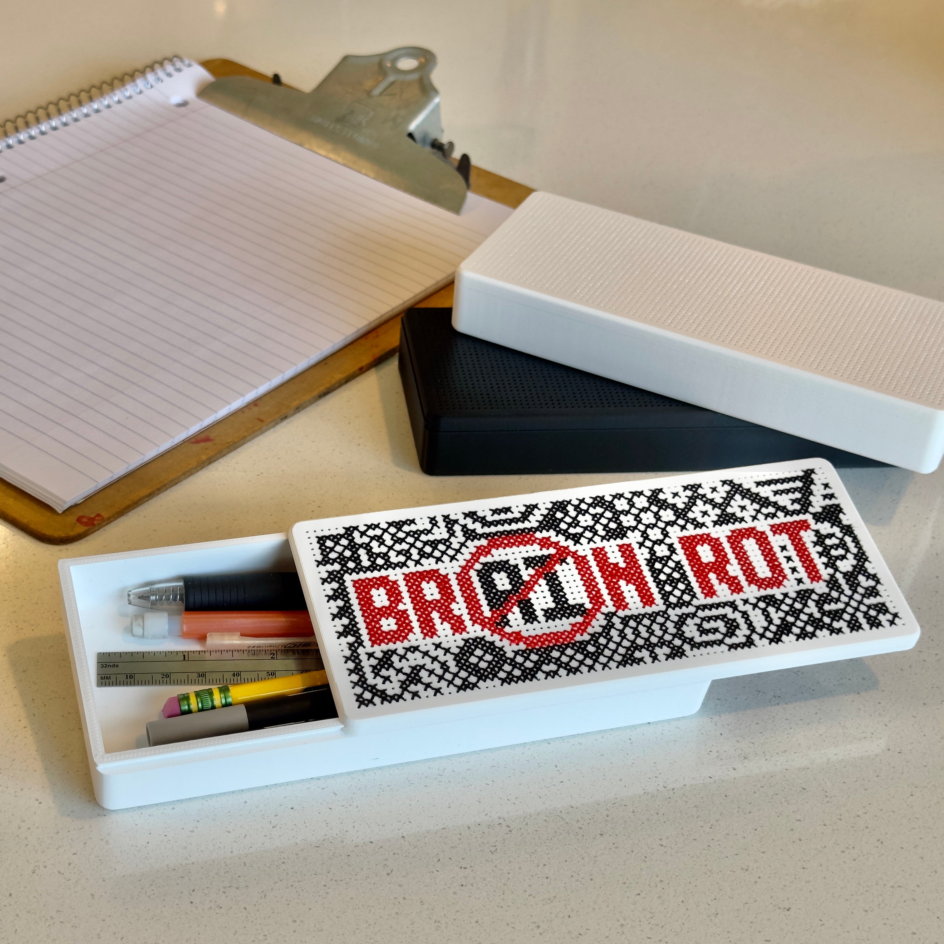 Stitchable Pencil Box - Writing Utensil Holder
