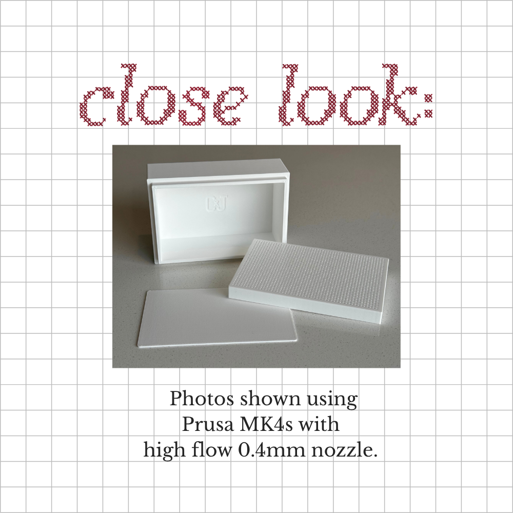 Stitchable Game Deck Box – STL File Instant Download – 3D Print Cross Stitch Box
