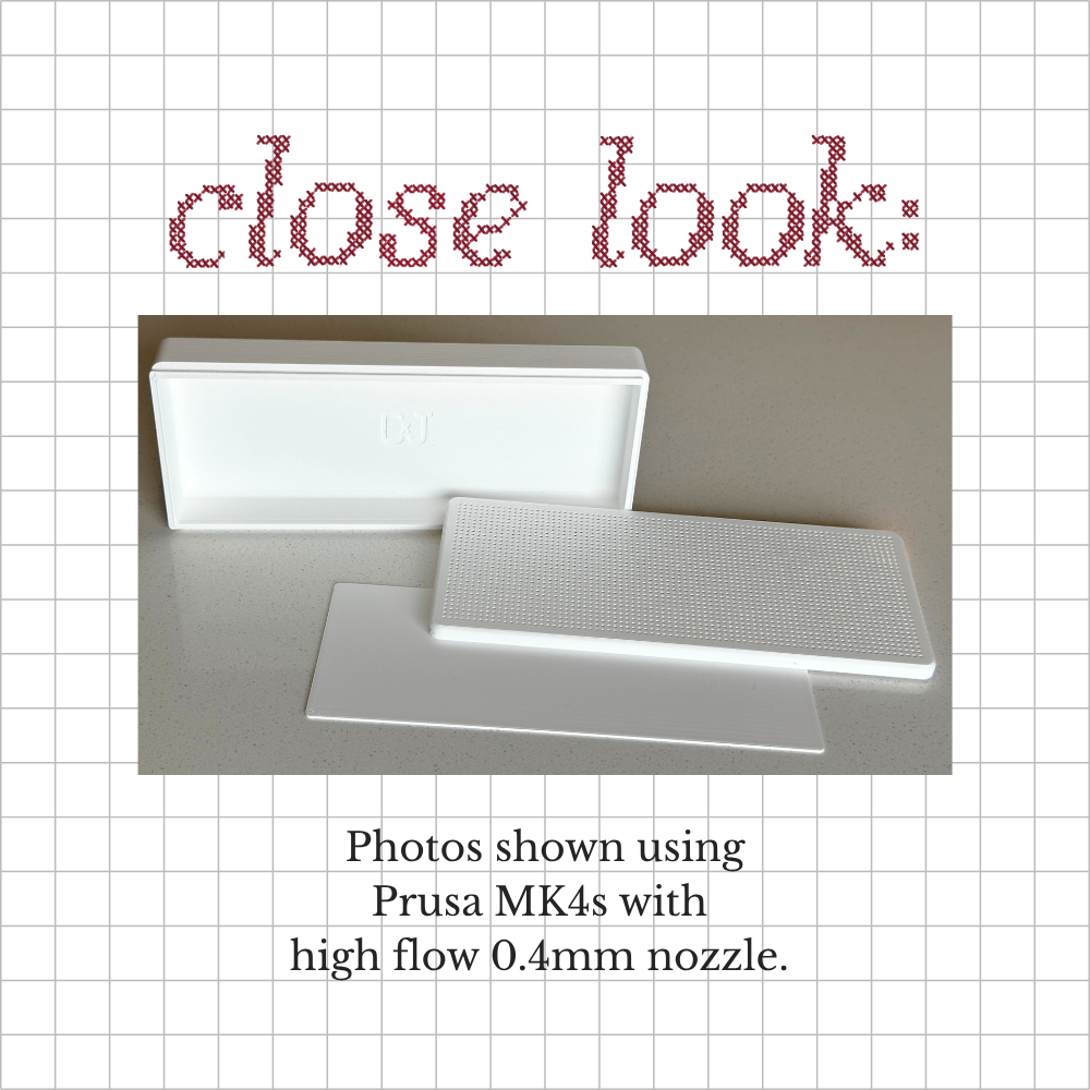 Stitchable Pencil Box – STL File Instant Download – 3D Print Cross Stitch Desk Organizer