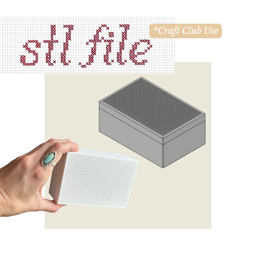 Stitchable Box - STL Download - Craft Club Use
