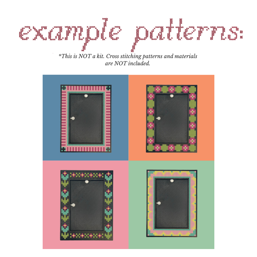 Stitchable Mini Photo Frame – Set of 2 – 3D Printed Cross Stitch Polaroid Frame
