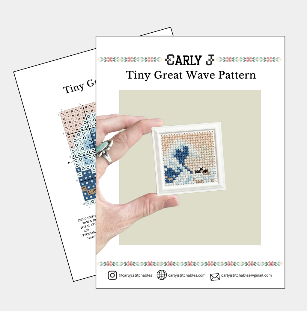 Tiny Great Wave - Cross Stitch Pattern - Digital Download