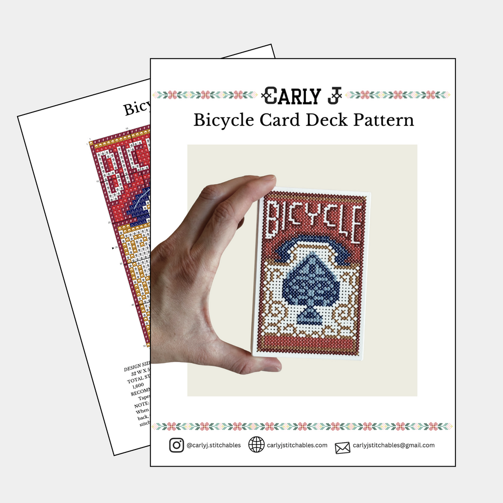 Bicycle Card Deck - Cross Stitch Pattern - Digital Download