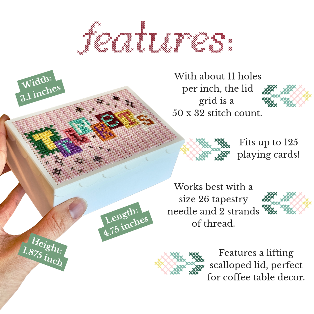 Stitchable Trinket Box – Cross Stitch Blank