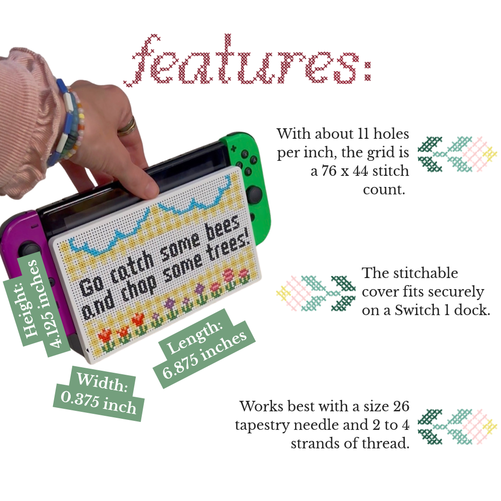 Stitchable Switch Dock Cover - STL Download - Personal Use