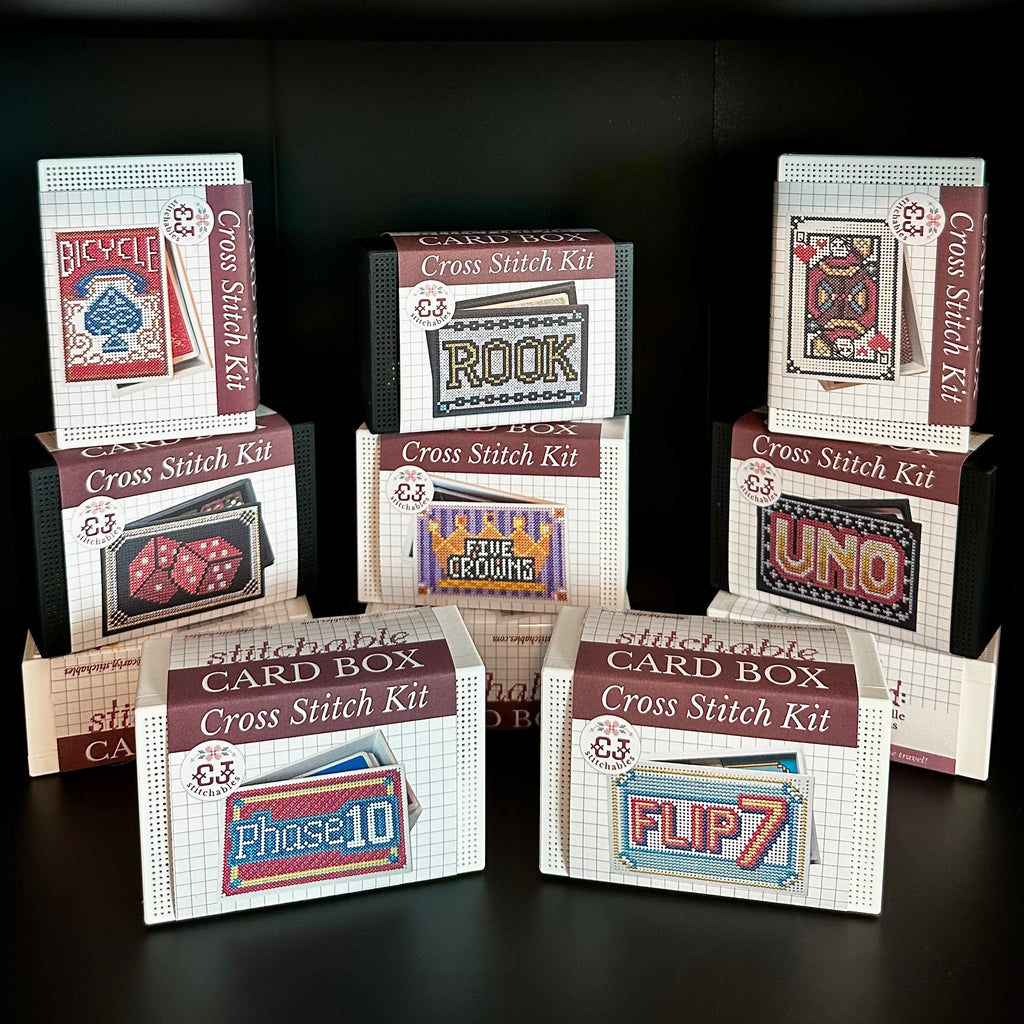 Cross Stitch Kit- Stitchable Card Box- Dice