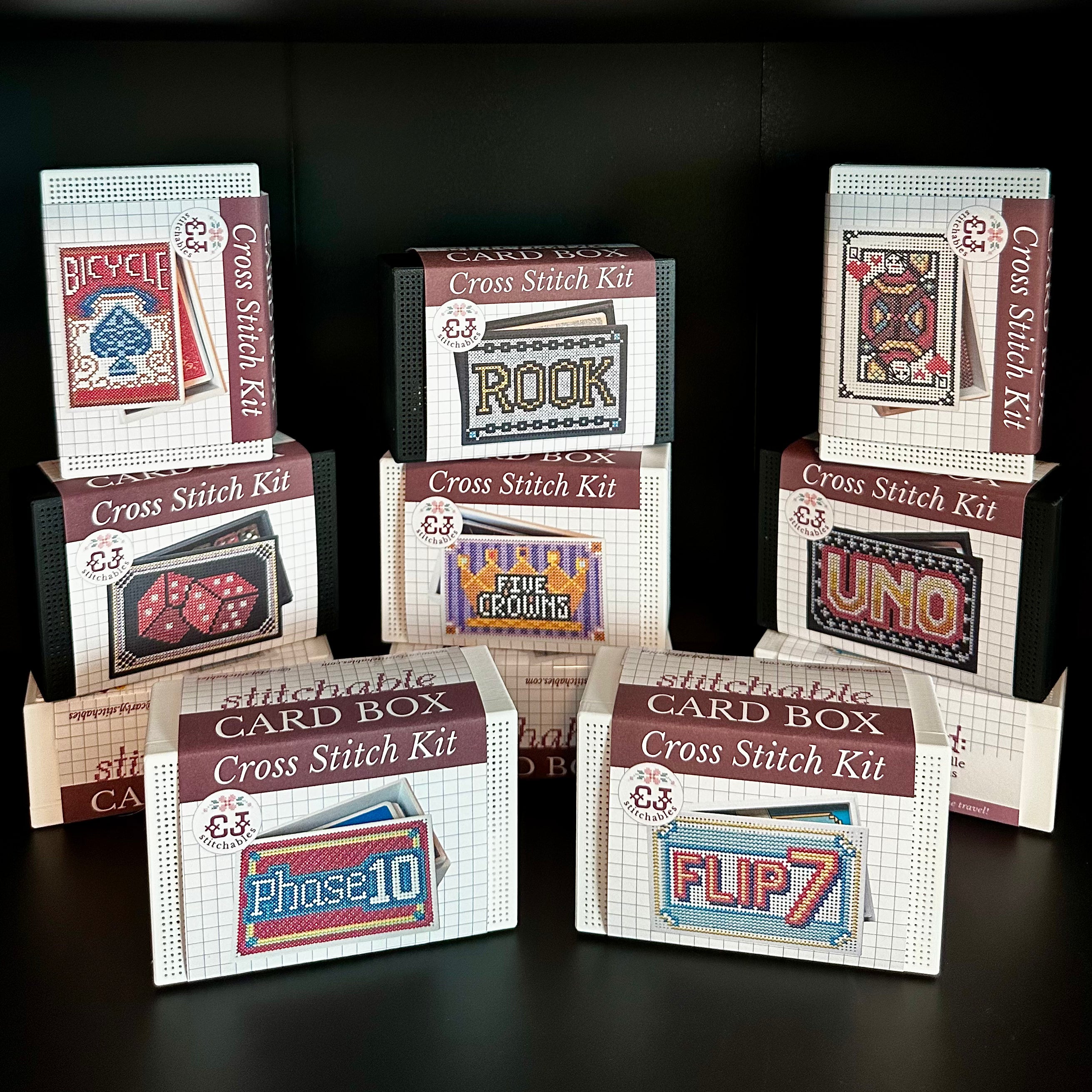 Cross Stitch Kit- Stitchable Card Box- Dice