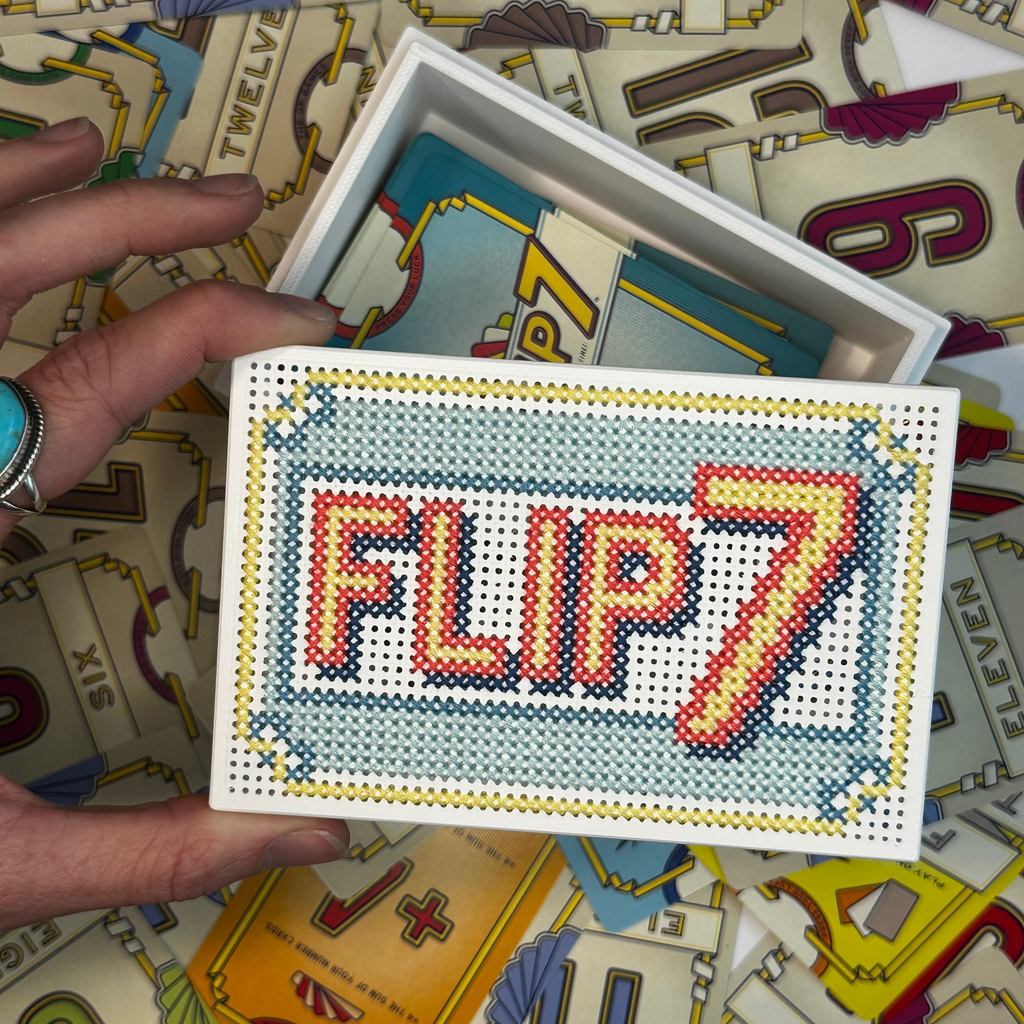 Cross Stitch Kit- Stitchable Card Box- Flip 7
