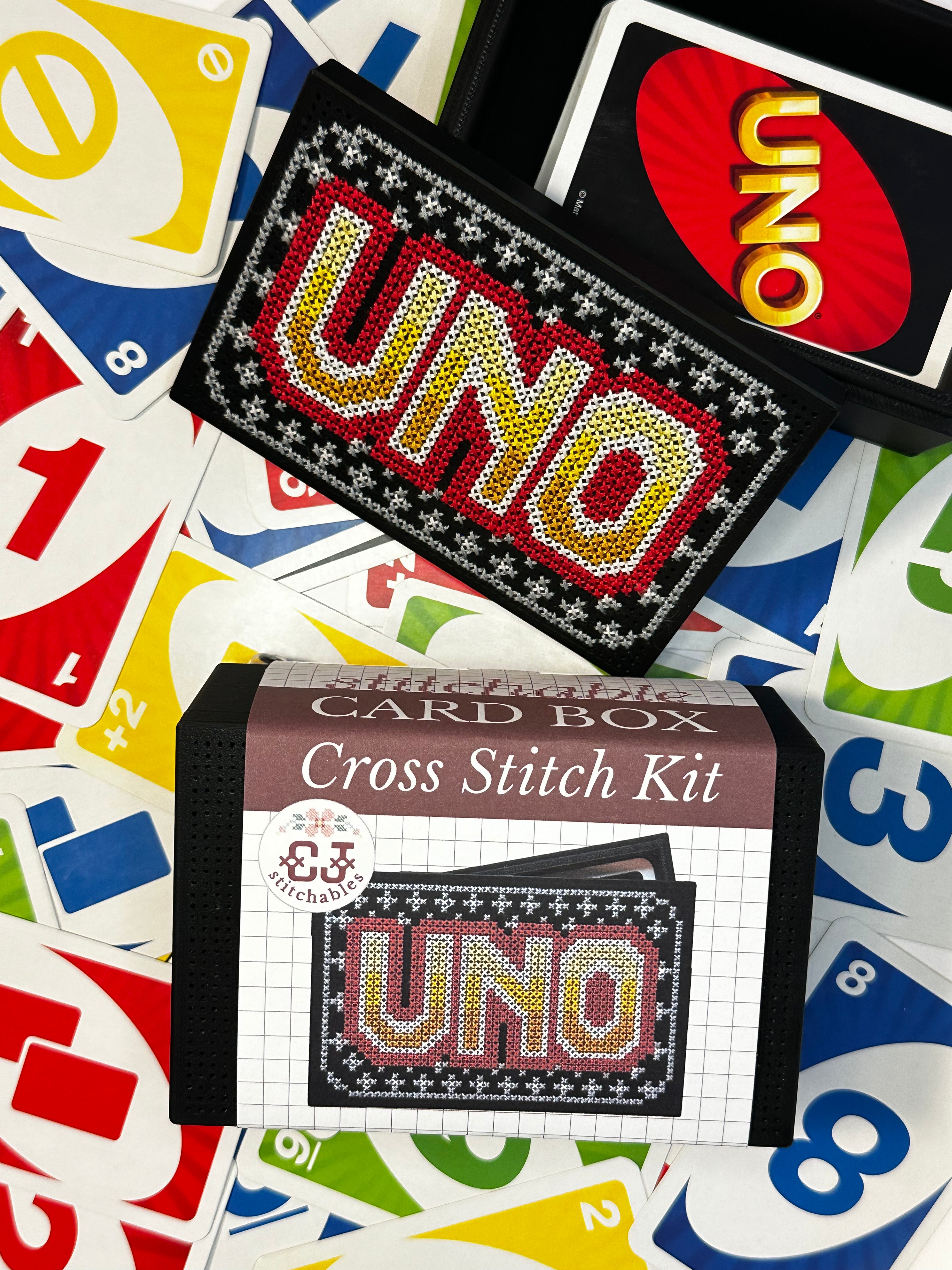 Cross Stitch Kit- Stitchable Card Box- Uno