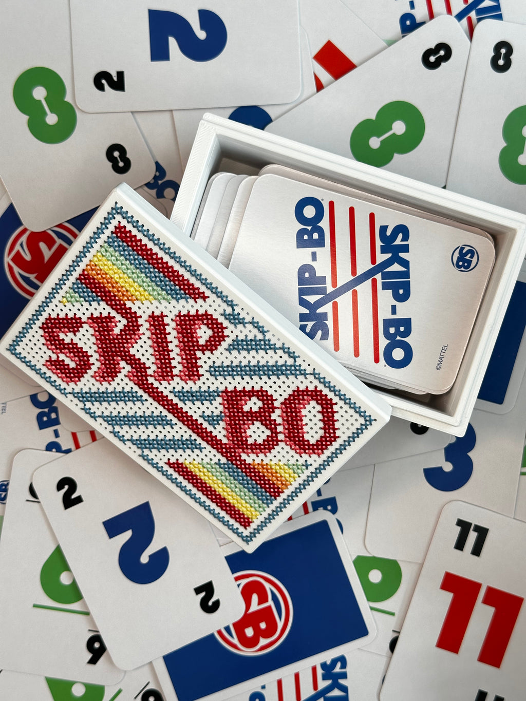 Cross Stitch Kit- Stitchable Card Box- Skip-Bo