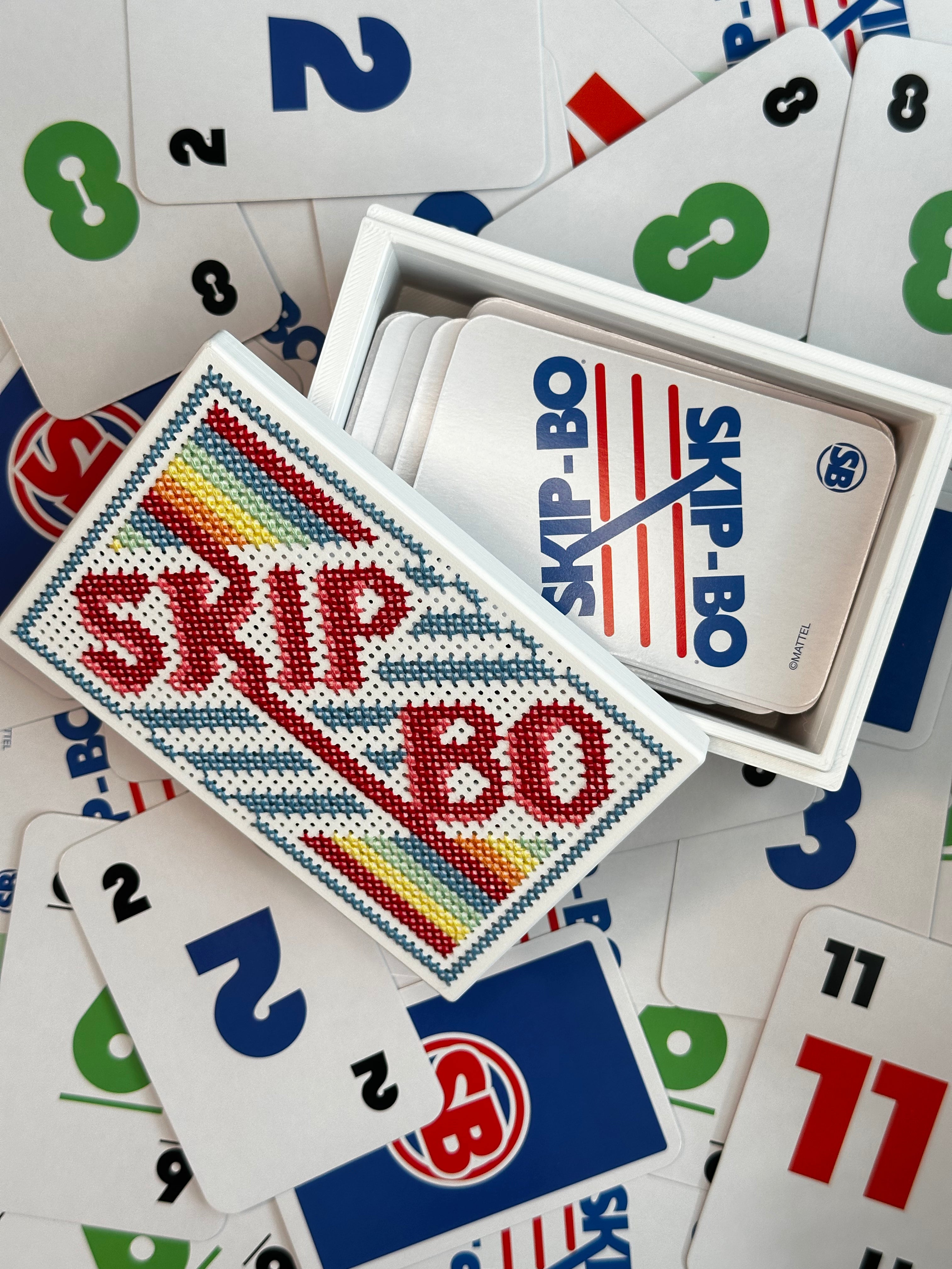 Cross Stitch Kit- Stitchable Card Box- Skip-Bo