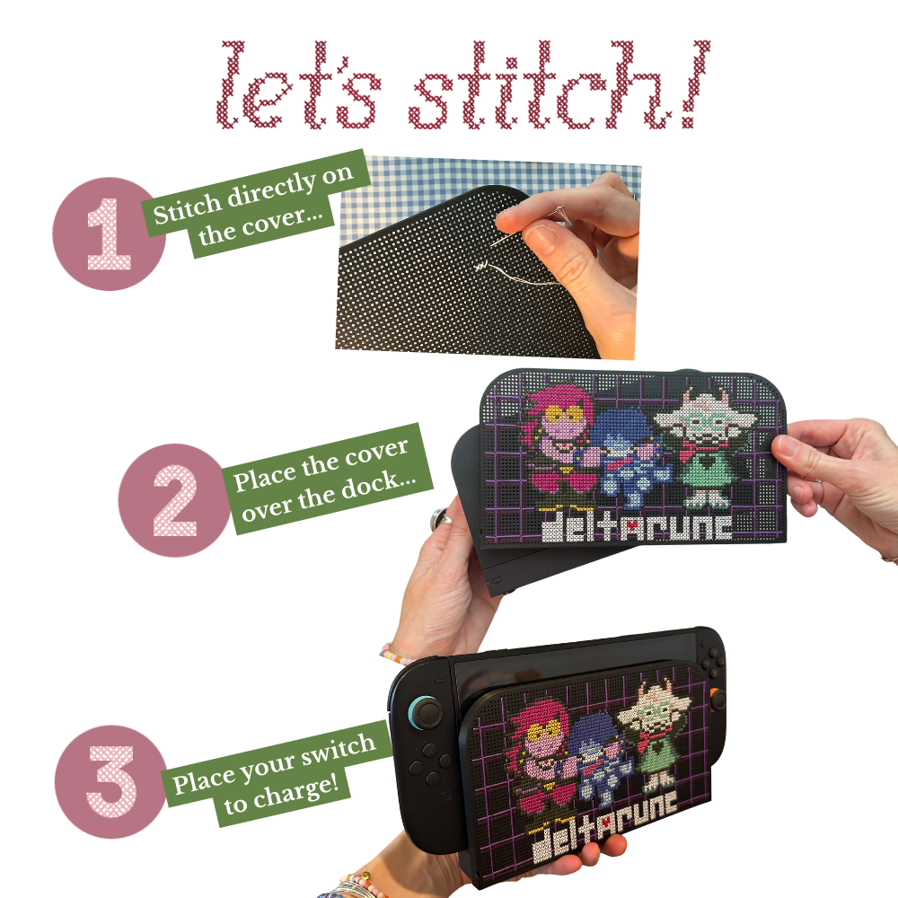 Stitchable Switch Dock Cover - Cross Stitch Blank