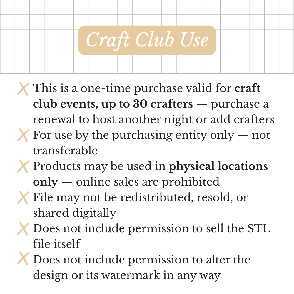 Stitchable Box - STL Download - Craft Club Use