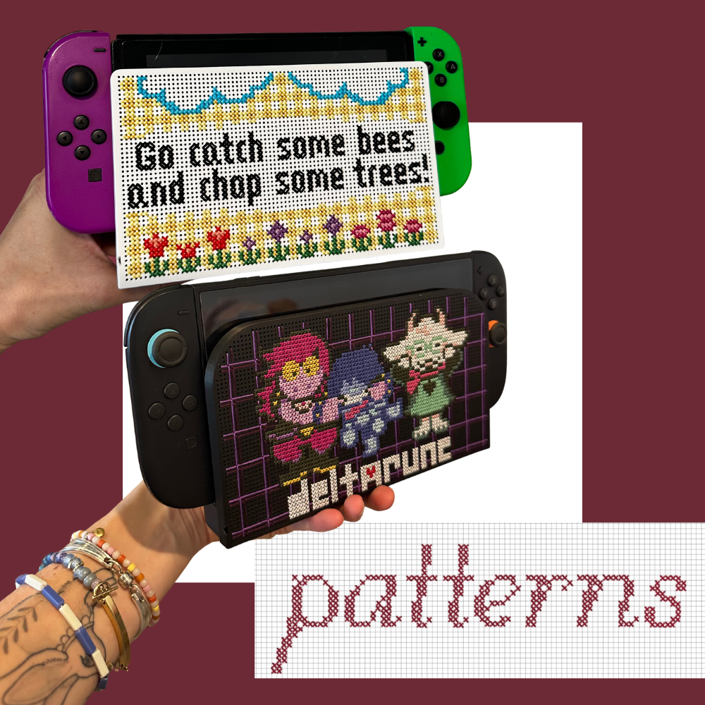 Stitchable Switch Dock Cover - Cross Stitch Patterns - Digital Download