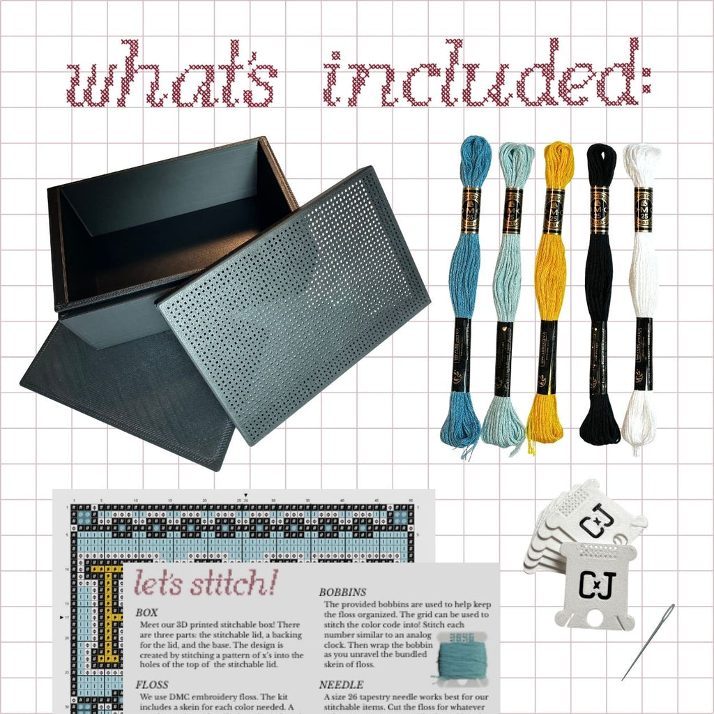Cross Stitch Kit- Stitchable Card Box- Rook