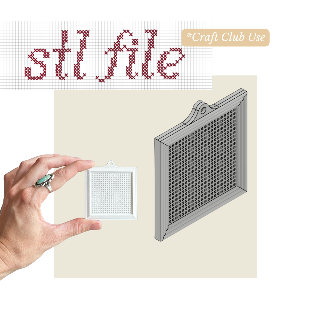 Stitchable Keychain - STL Download - Craft Club Use