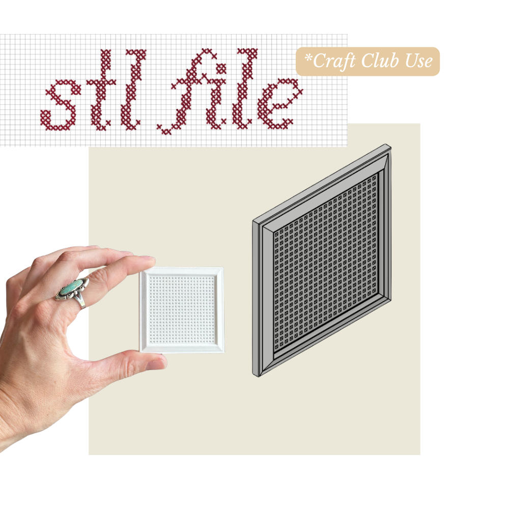Stitchable Magnet - STL Download - Craft Club Use