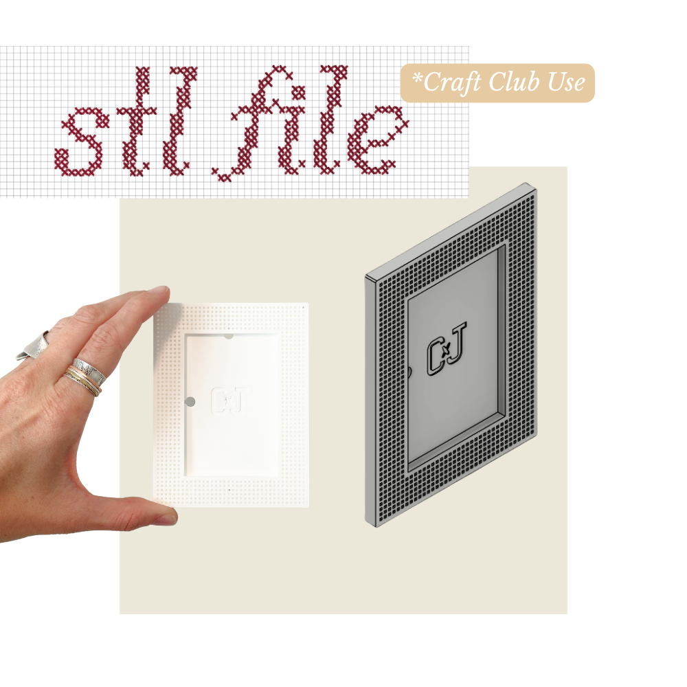 Stitchable Mini Frame- STL Download - Craft Club Use