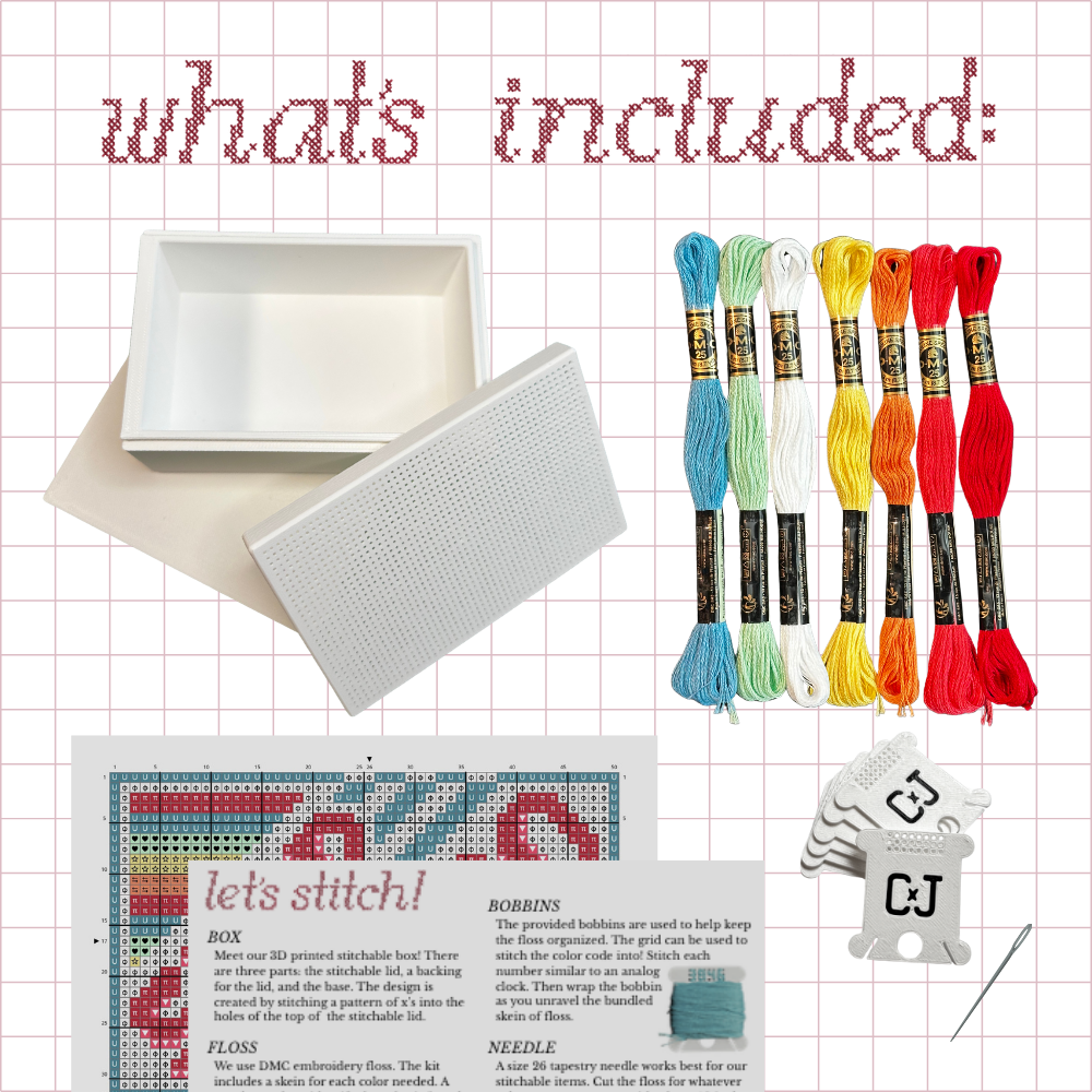 Cross Stitch Kit- Stitchable Card Box- Skip-Bo