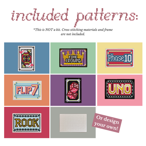 Patterns for Stitchable Card Game Box - Digital Download