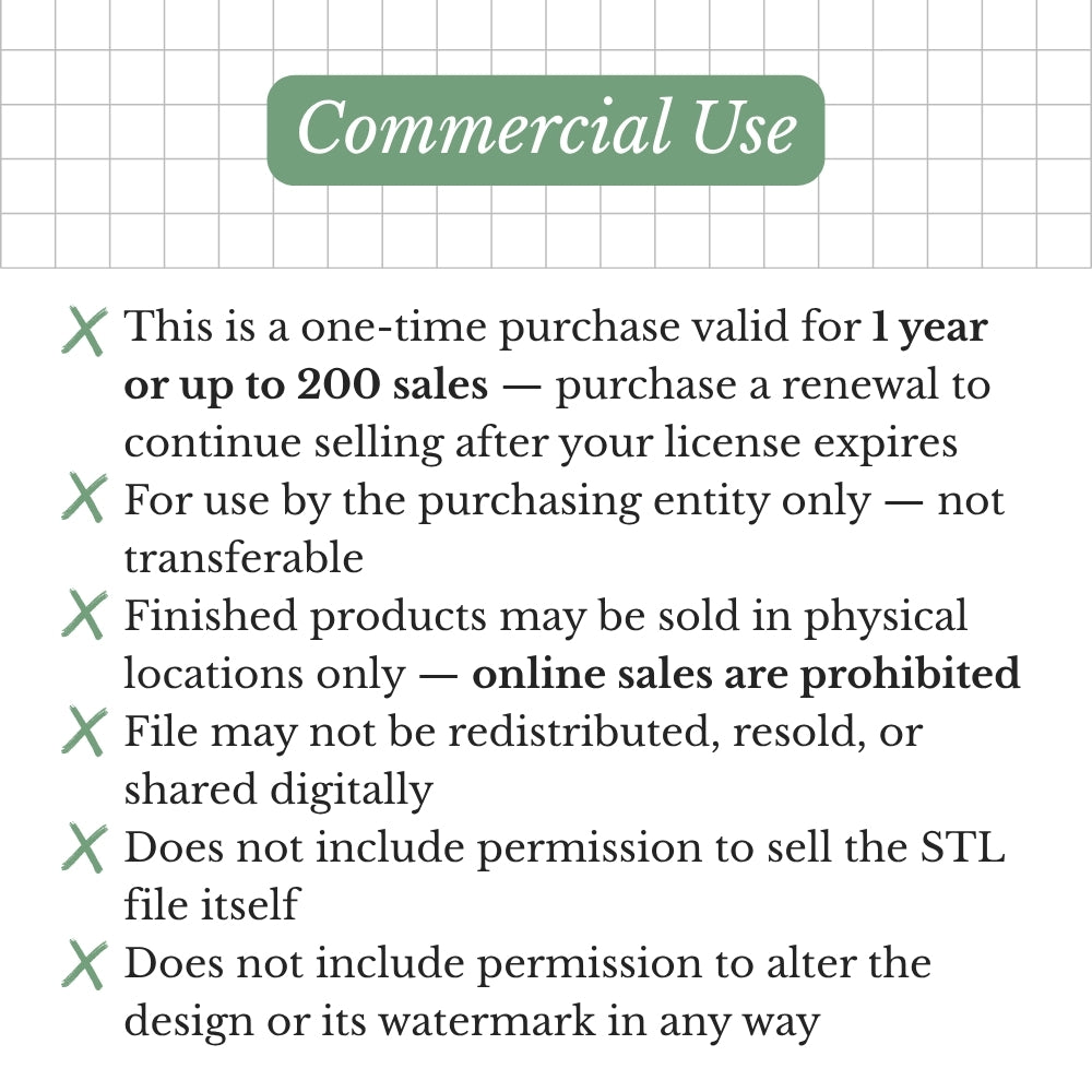 Stitchable Keychain STL File - Commercial Use