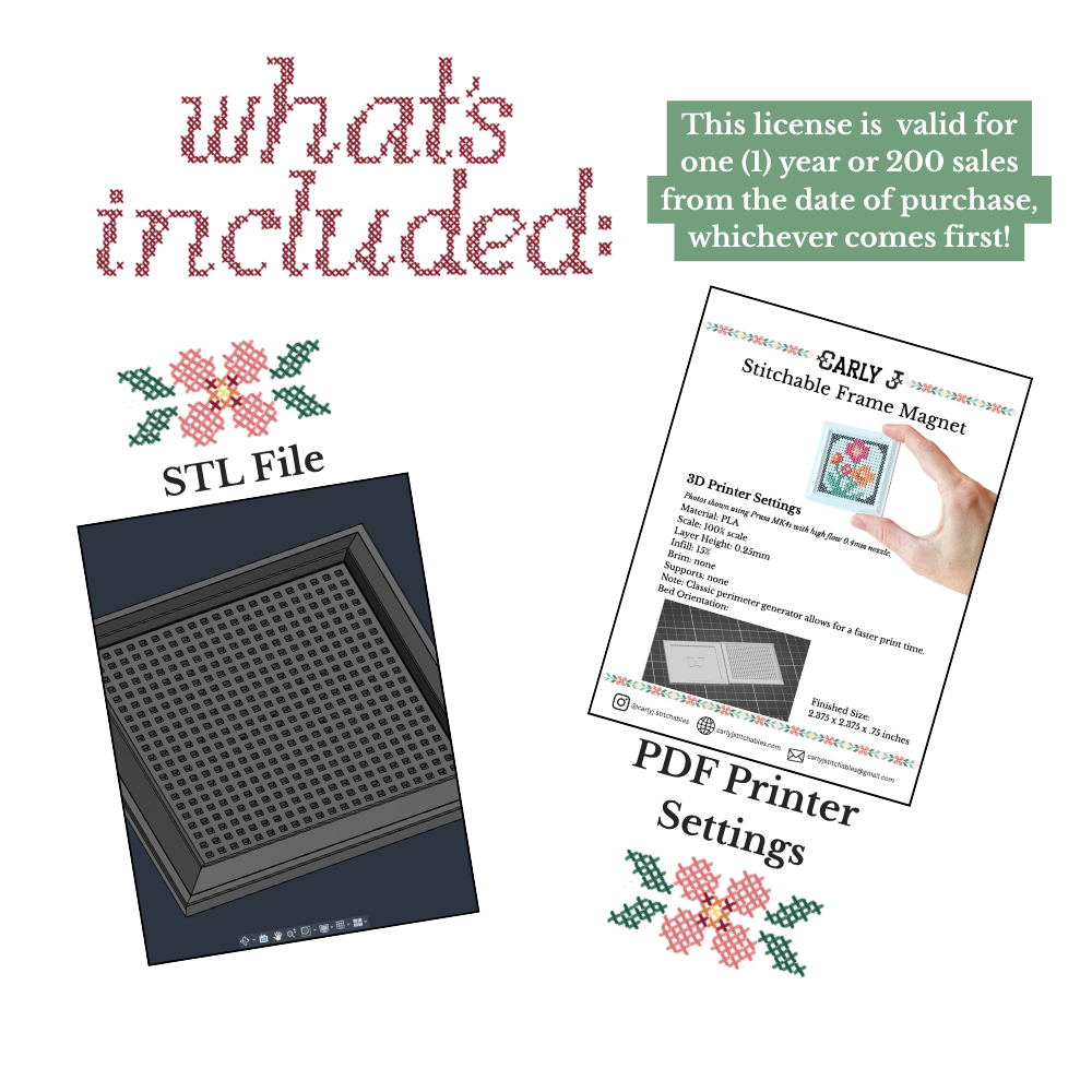 Stitchable Magnet STL File – Commercial Use License