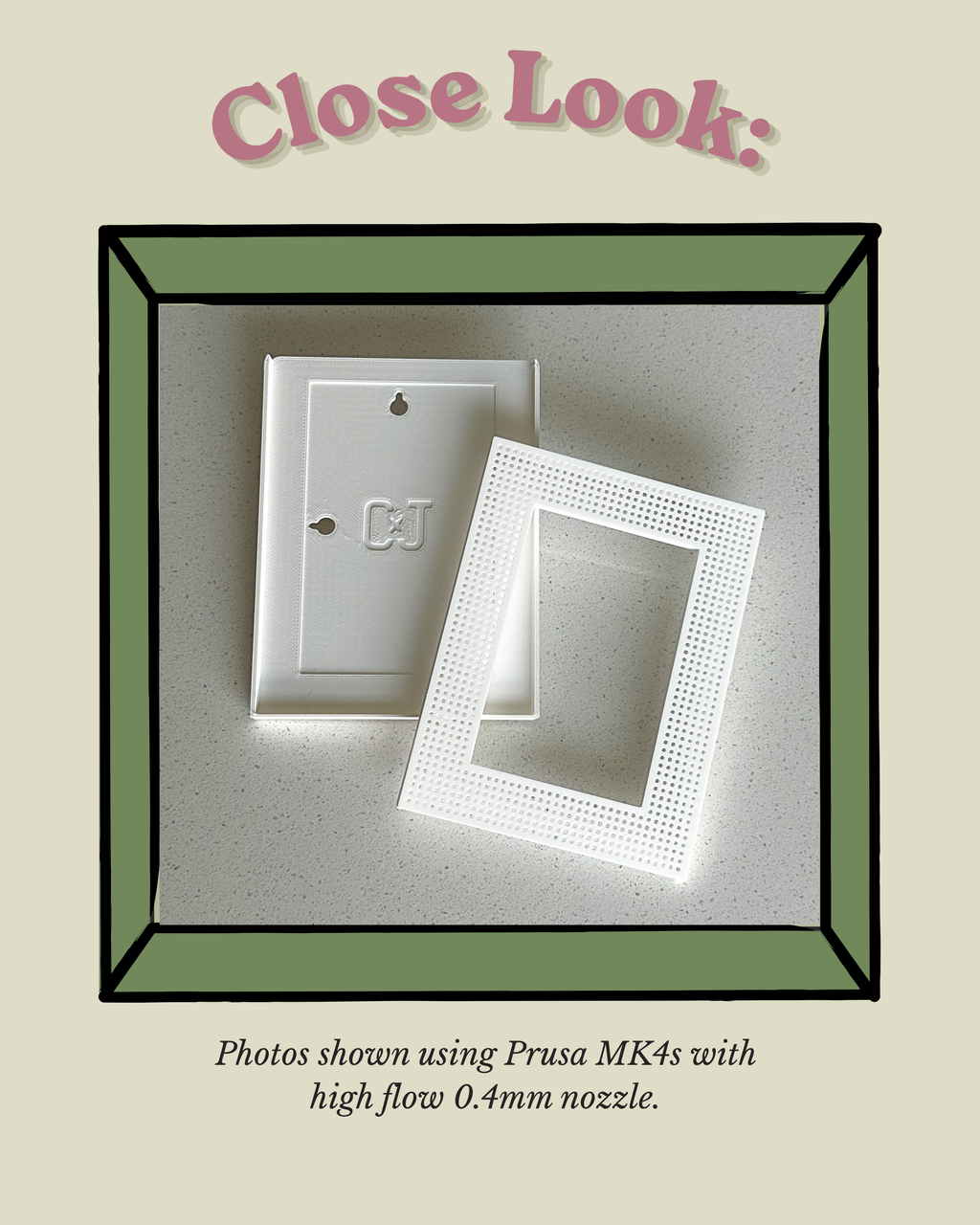 Stitchable Mini Frame - 3D Print Download - Personal Use