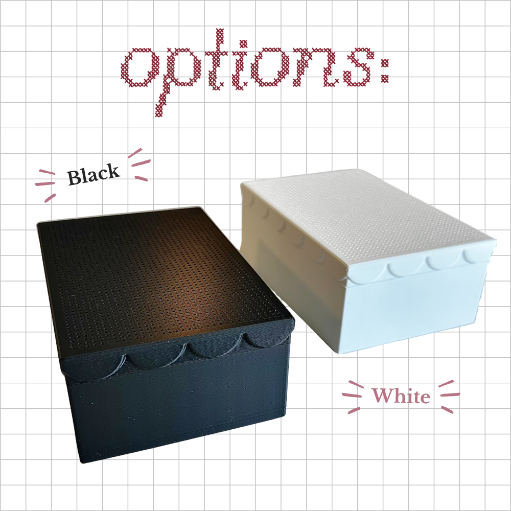 Stitchable Trinket Box – 3D Printed Cross Stitch Jewelry & Keepsake Box
