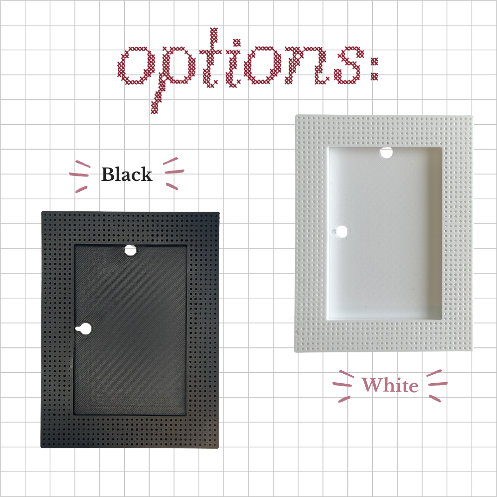 Stitchable Mini Photo Frame – Set of 2 – 3D Printed Cross Stitch Polaroid Frame