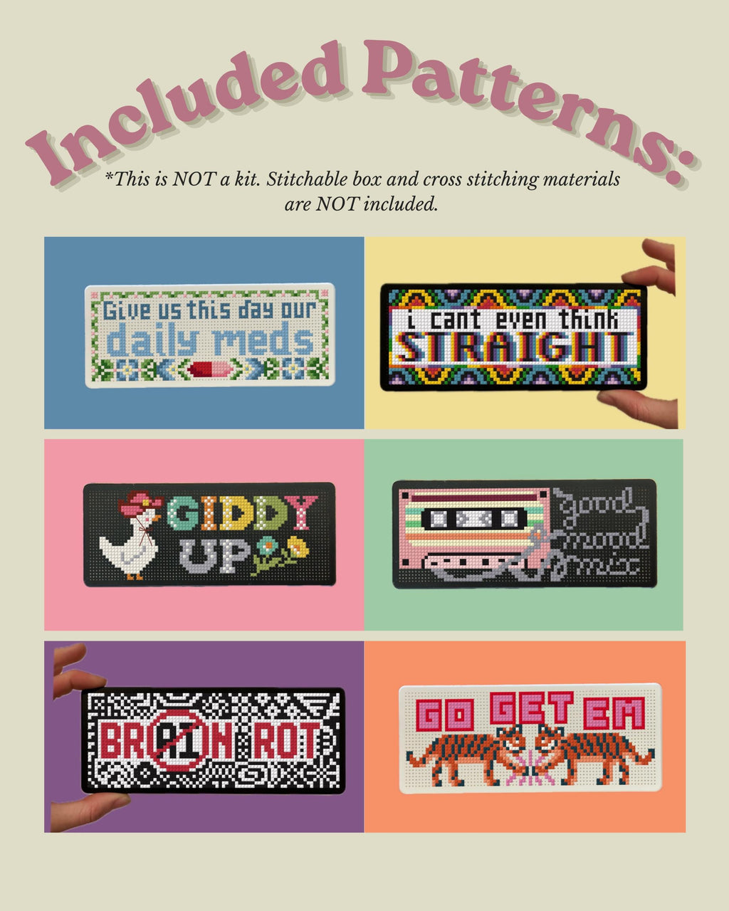 Patterns for Stitchable Pill Box or Pencil Box - Digital Download