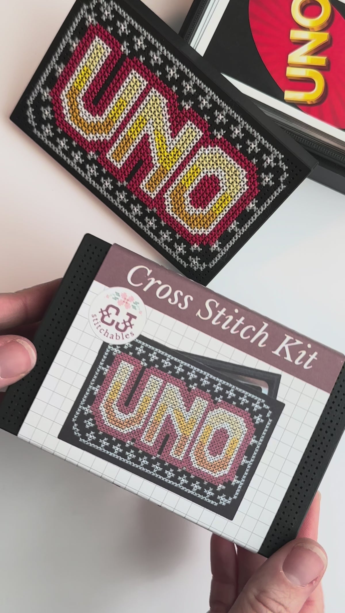 What's in the box - Uno Cross Stitch Kit