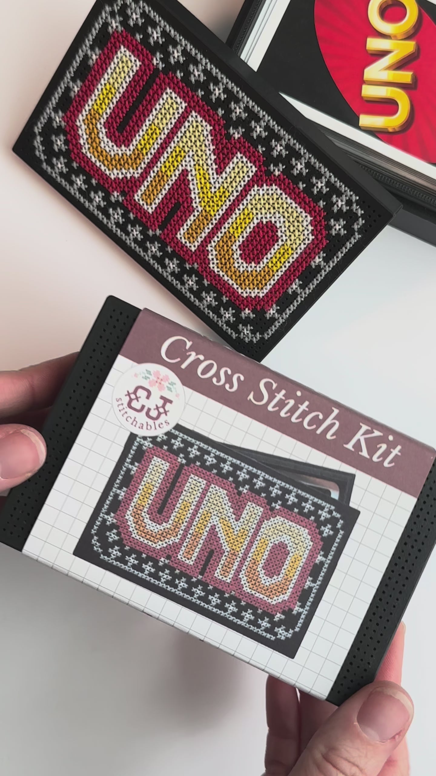 What's in the box - Uno Cross Stitch Kit