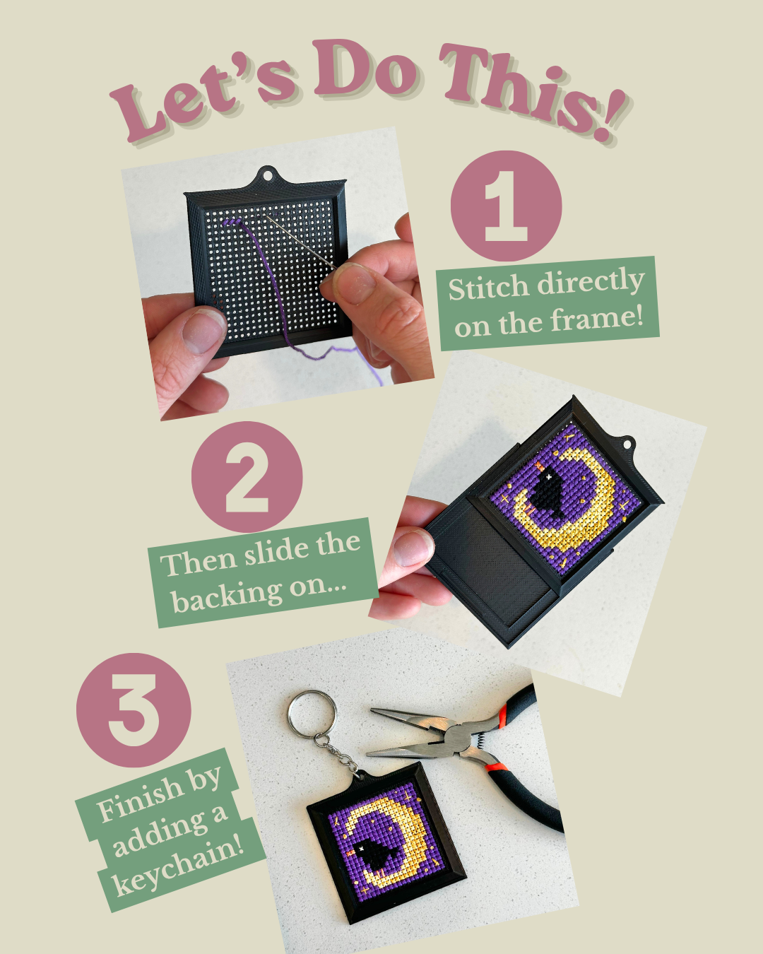 Stitchable Keychain - STL Download - Personal Use